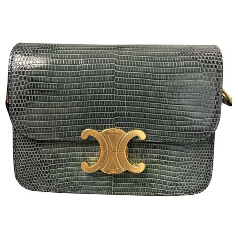 celine lizard skin bag|Celine triomphe purses.